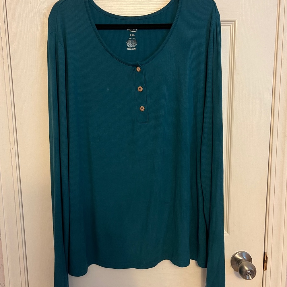 Kyte BABY Teal Buttoned Blouse